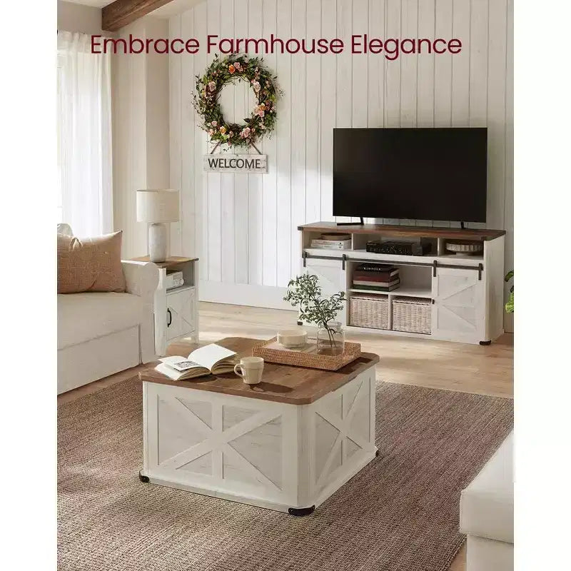 Table basse de style industriel VASAGLE avec rangement, table basse carrée pour salon, table basse avec plateaux relevables