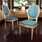 Chaises de salle à manger capitonnées GDFStudio Karter de style campagnard (lot de 2)