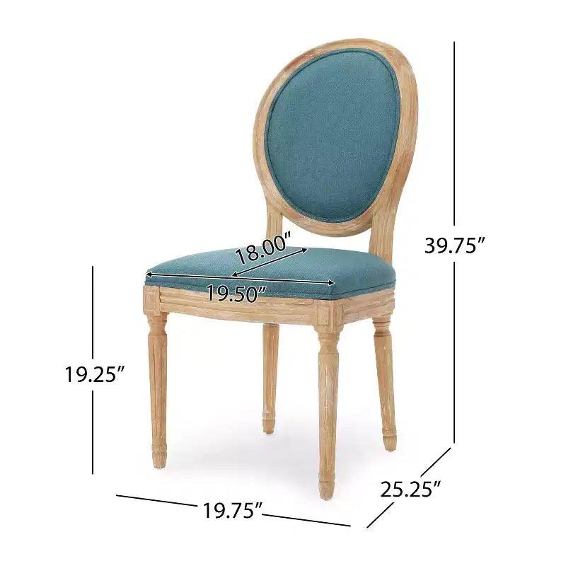 Chaises de salle à manger capitonnées GDFStudio Karter de style campagnard (lot de 2)