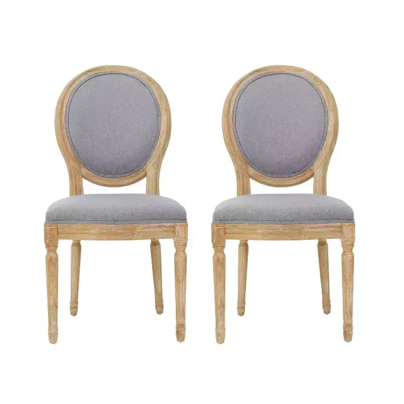 Chaises de salle à manger capitonnées GDFStudio Karter de style campagnard (lot de 2)