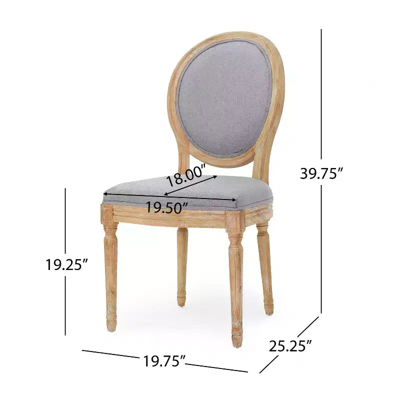 Chaises de salle à manger capitonnées GDFStudio Karter de style campagnard (lot de 2)