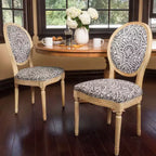 Chaises de salle à manger capitonnées GDFStudio Karter de style campagnard (lot de 2)