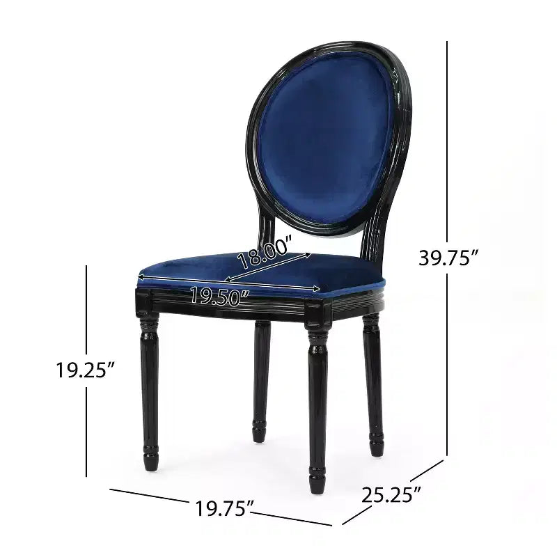 Chaises de salle à manger capitonnées GDFStudio Karter de style campagnard (lot de 2)