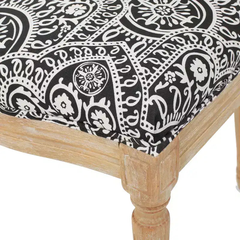 Chaises de salle à manger capitonnées GDFStudio Karter de style campagnard (lot de 2)