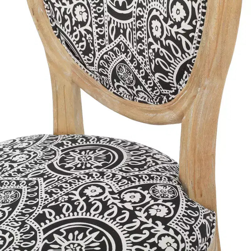 Chaises de salle à manger capitonnées GDFStudio Karter de style campagnard (lot de 2)