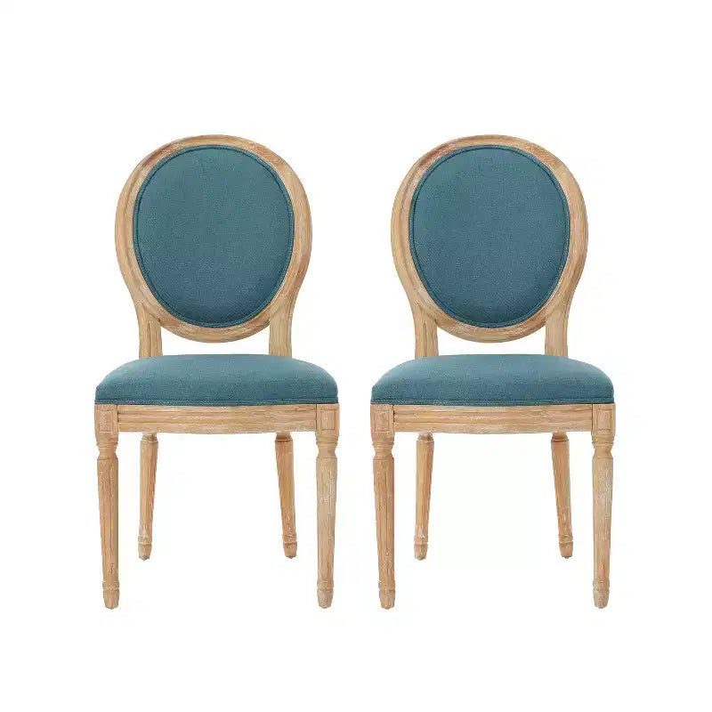 Chaises de salle à manger capitonnées GDFStudio Karter de style campagnard (lot de 2)