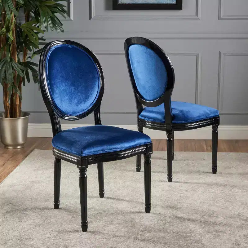 Chaises de salle à manger capitonnées GDFStudio Karter de style campagnard (lot de 2)