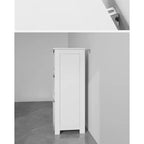 Meuble de Rangement sur Pied avec 3 Tiroirs, 30 x 32 x 81 cm, Style Moderne, Blanc Mat