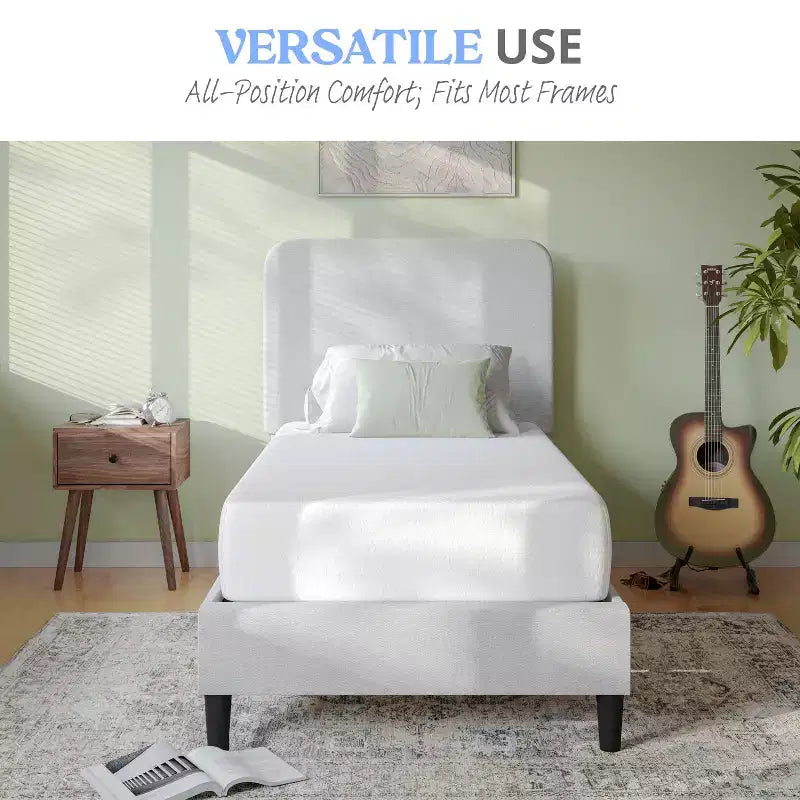 Matelas en boîte à 4 couches Emma and Oliver en mousse à mémoire de forme, infusion de thé vert, circulation d'air, gel rafraîchissant et mousse certifiée CertiPUR-US