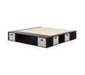 HomeStock 13.5 in.H King Size Black with Platform Beds (No Headboard) made of Particle Board Bed Frame