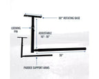 StoreYourBoard Hi-Port 2 | Support de rangement réglable au plafond pour skis et snowboards | Simple | Charge maximale 34 kg