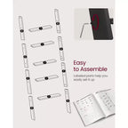 Échelle à couvertures décorative de style rustique pour le salon, étagère à 5 niveaux, porte-serviettes pour le rangement et la décoration