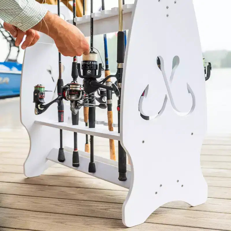 StoreYourBoard Marlin – Support de Rangement pour Cannes à Pêche | Peut contenir jusqu'à 24 cannes