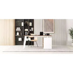Bureau d'angle en L Famapy avec tiroirs