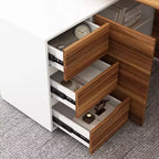 Bureau d'angle en L Famapy avec tiroirs