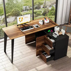 Bureau d'angle en L Famapy avec tiroirs