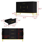 Buffet de cuisine Famapy noir avec placard de rangement