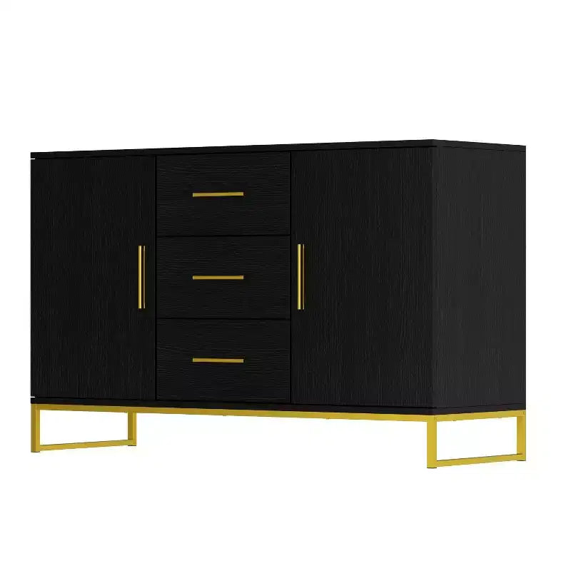 Buffet de cuisine Famapy noir avec placard de rangement