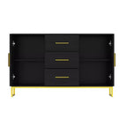Buffet de cuisine Famapy noir avec placard de rangement