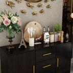 Buffet de cuisine Famapy noir avec placard de rangement