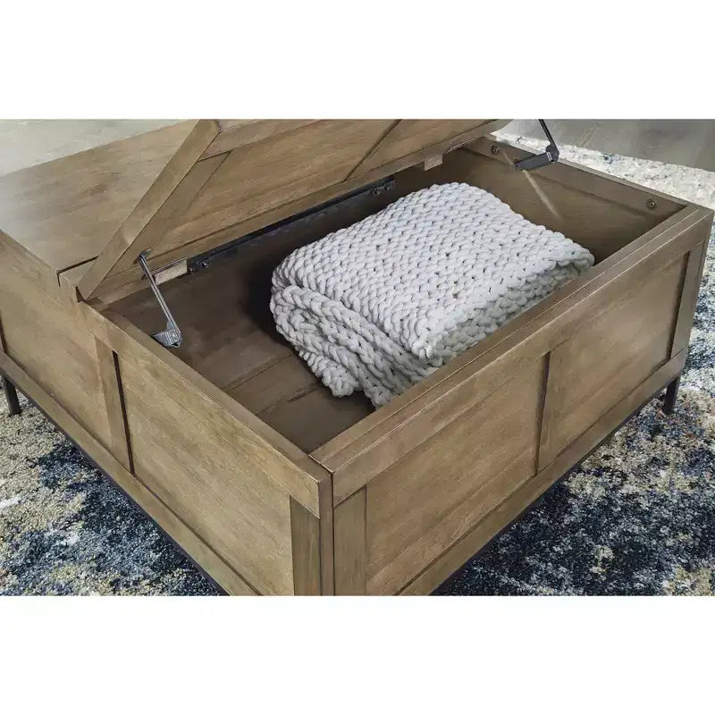 Table basse à plateau relevable et de rangement Torlanta Signature Design by Ashley, marron