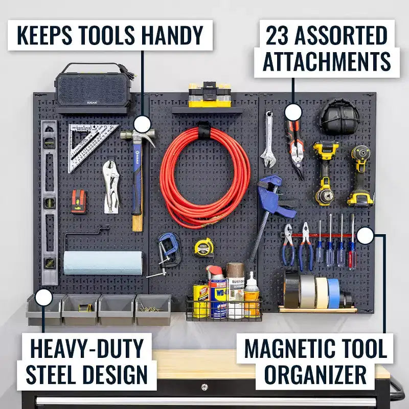 StoreYourBoard 51 x 32 Pristine PRO Pegboard | 23 Accessoires