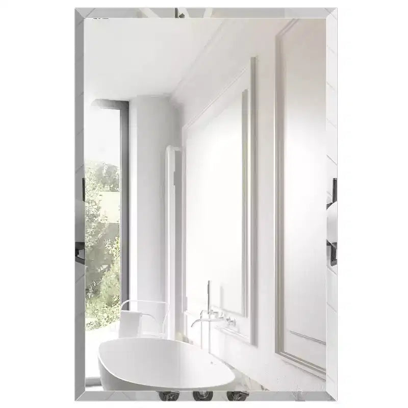 Armoire à pharmacie Basicwise à porte simple en plastique avec miroir, montage en surface ou encastré, armoire de toilette avec 2 étagères réglables en plastique, blanc