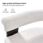 Lot de 4 chaises de salle à manger Gerry Boucle avec dossier rond plein|ART OF LIVING DESIGNS