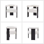 Lot de 4 chaises de salle à manger Gerry Boucle avec dossier rond plein|ART OF LIVING DESIGNS