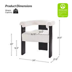 Lot de 4 chaises de salle à manger Gerry Boucle avec dossier rond plein|ART OF LIVING DESIGNS