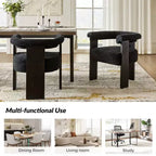 Lot de 4 chaises de salle à manger Gerry Boucle avec dossier rond plein|ART OF LIVING DESIGNS