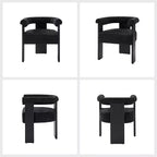 Lot de 4 chaises de salle à manger Gerry Boucle avec dossier rond plein|ART OF LIVING DESIGNS