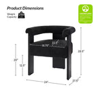 Lot de 4 chaises de salle à manger Gerry Boucle avec dossier rond plein|ART OF LIVING DESIGNS