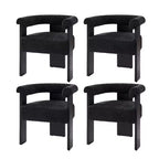 Lot de 4 chaises de salle à manger Gerry Boucle avec dossier rond plein|ART OF LIVING DESIGNS