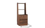 Tall Nightstand With Charging Station & Night Light, Voice Control, Wooden Large Bedside Tables With Storage Cabinet And Bookshelf For Bedroom