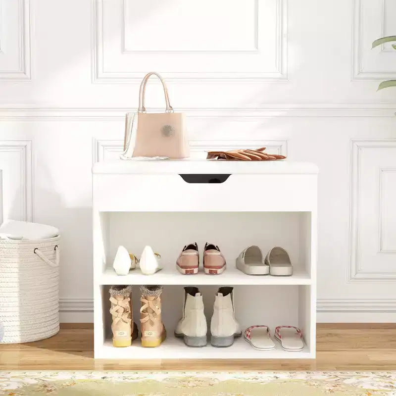 Famapy Banc à Chaussures Double Étagère Style Moderne Léger