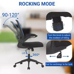 Chaise de Bureau FDW Chaise d'Ordinateur de Bureau à Domicile avec Support Lombaire Réglable, Base Pivotante et Accoudoirs pour un Confort et une Productivité Maximaux