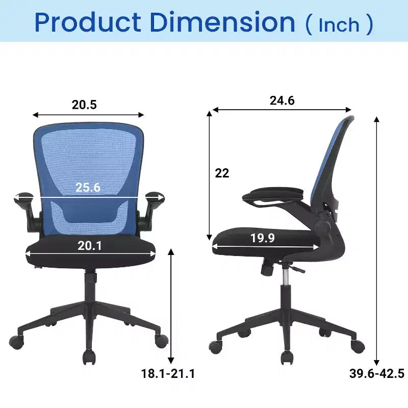 Chaise de Bureau FDW Chaise d'Ordinateur de Bureau à Domicile avec Support Lombaire Réglable, Base Pivotante et Accoudoirs pour un Confort et une Productivité Maximaux
