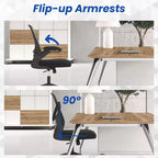 Chaise de Bureau FDW Chaise d'Ordinateur de Bureau à Domicile avec Support Lombaire Réglable, Base Pivotante et Accoudoirs pour un Confort et une Productivité Maximaux