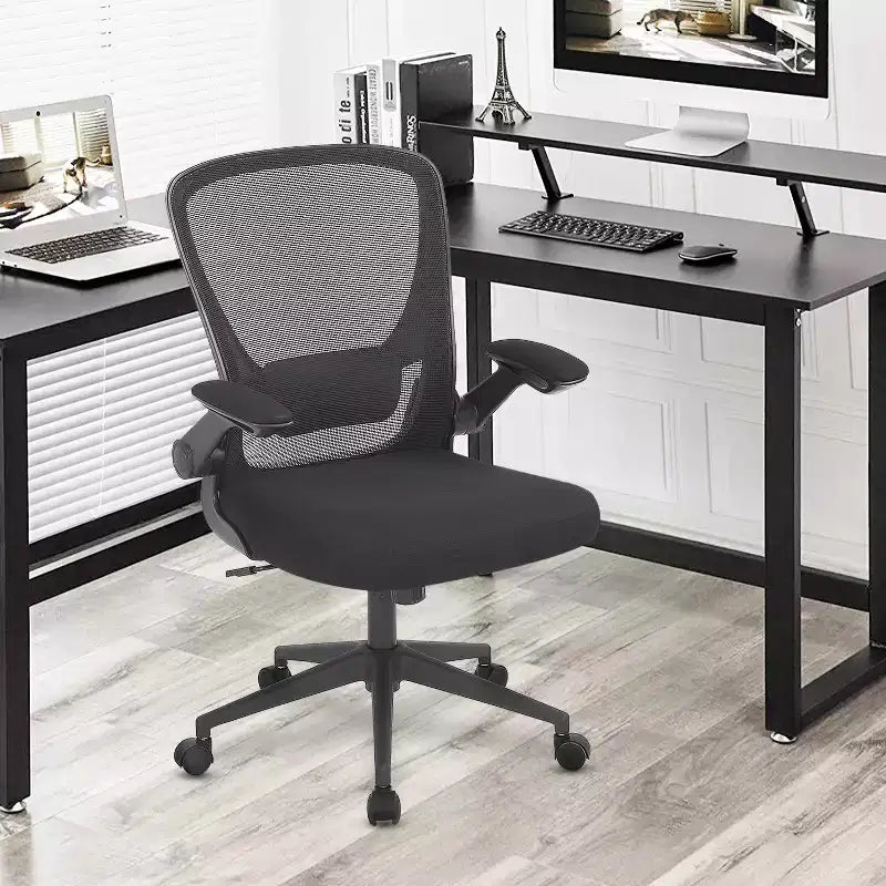 Chaise de Bureau FDW Chaise d'Ordinateur de Bureau à Domicile avec Support Lombaire Réglable, Base Pivotante et Accoudoirs pour un Confort et une Productivité Maximaux