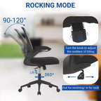 Chaise de Bureau FDW Chaise d'Ordinateur de Bureau à Domicile avec Support Lombaire Réglable, Base Pivotante et Accoudoirs pour un Confort et une Productivité Maximaux