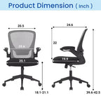 Chaise de Bureau FDW Chaise d'Ordinateur de Bureau à Domicile avec Support Lombaire Réglable, Base Pivotante et Accoudoirs pour un Confort et une Productivité Maximaux