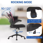 Chaise de Bureau FDW Chaise d'Ordinateur de Bureau à Domicile avec Support Lombaire Réglable, Base Pivotante et Accoudoirs pour un Confort et une Productivité Maximaux