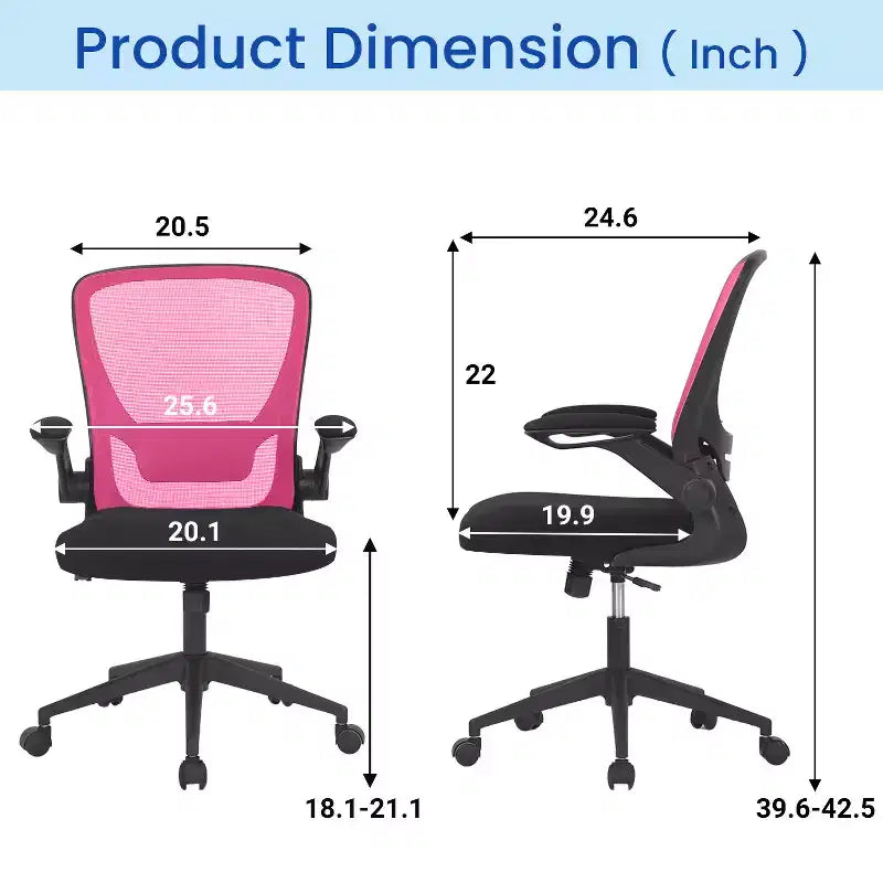Chaise de Bureau FDW Chaise d'Ordinateur de Bureau à Domicile avec Support Lombaire Réglable, Base Pivotante et Accoudoirs pour un Confort et une Productivité Maximaux