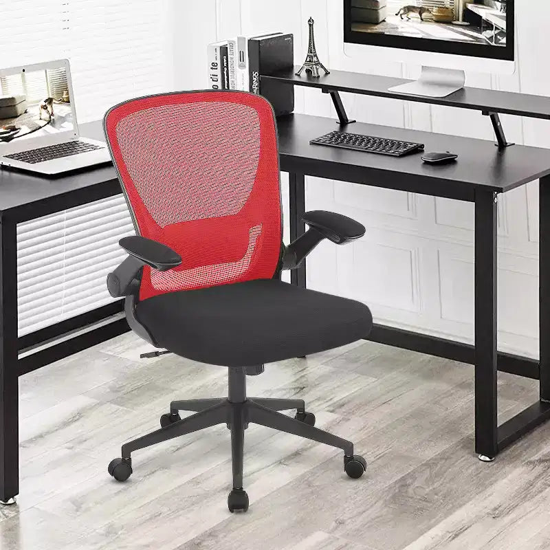 Chaise de Bureau FDW Chaise d'Ordinateur de Bureau à Domicile avec Support Lombaire Réglable, Base Pivotante et Accoudoirs pour un Confort et une Productivité Maximaux