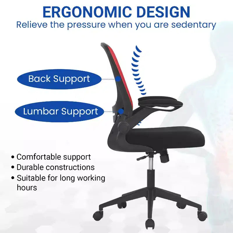 Chaise de Bureau FDW Chaise d'Ordinateur de Bureau à Domicile avec Support Lombaire Réglable, Base Pivotante et Accoudoirs pour un Confort et une Productivité Maximaux