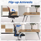 Chaise de Bureau FDW Chaise d'Ordinateur de Bureau à Domicile avec Support Lombaire Réglable, Base Pivotante et Accoudoirs pour un Confort et une Productivité Maximaux