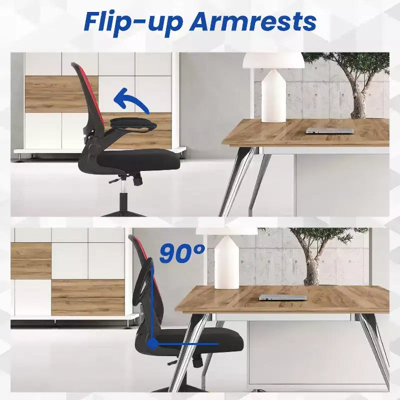 Chaise de Bureau FDW Chaise d'Ordinateur de Bureau à Domicile avec Support Lombaire Réglable, Base Pivotante et Accoudoirs pour un Confort et une Productivité Maximaux