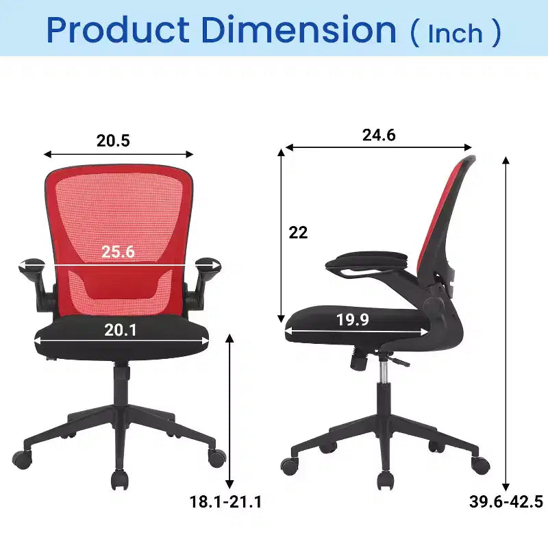 Chaise de Bureau FDW Chaise d'Ordinateur de Bureau à Domicile avec Support Lombaire Réglable, Base Pivotante et Accoudoirs pour un Confort et une Productivité Maximaux