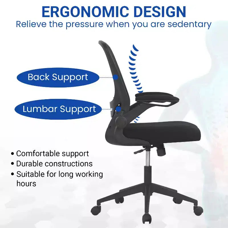 Chaise de Bureau FDW Chaise d'Ordinateur de Bureau à Domicile avec Support Lombaire Réglable, Base Pivotante et Accoudoirs pour un Confort et une Productivité Maximaux